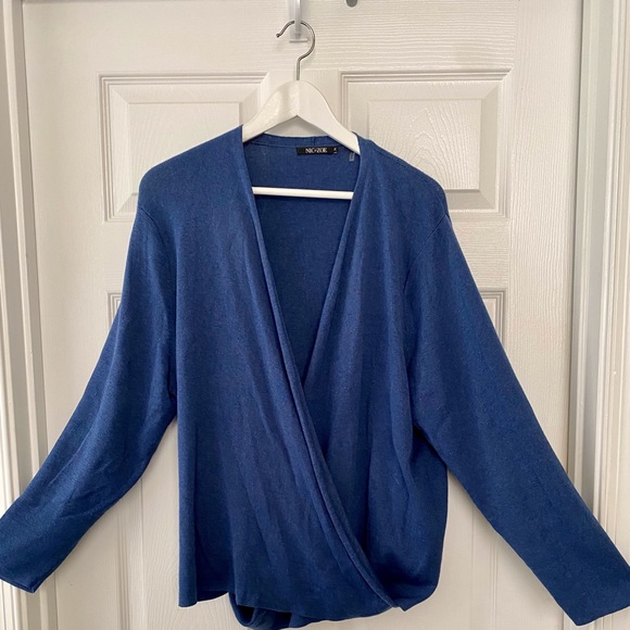 NIC+ZOE 4-Way Convertible Open-Front Cardigan PLUS 1X Blue - Picture 1 of 3